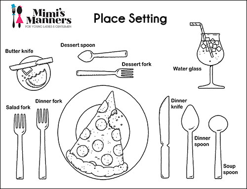 table setting coloring pages - photo #27